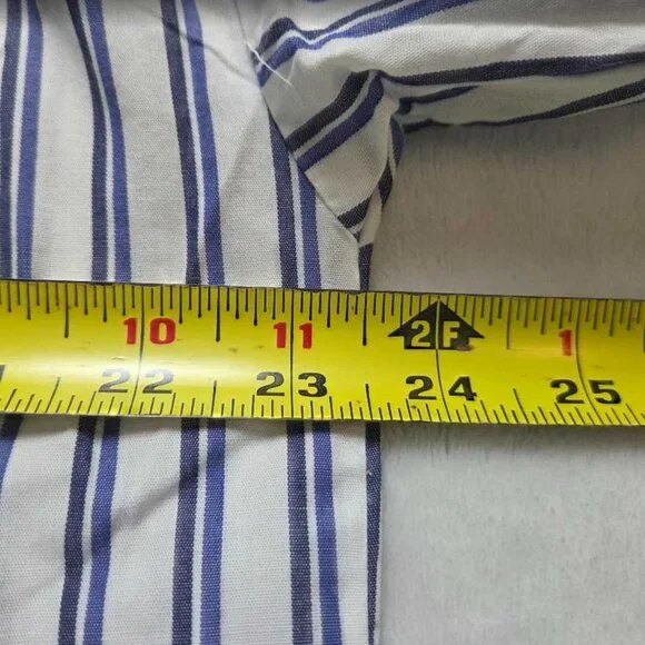 New S Anthropologie x Maeve the Bennet buttondown shirt in blue stripe - Picture 6 of 7